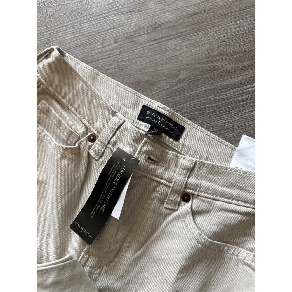 Banana Republic Factory Women 24/00 TALL Beige High Rise Straight Chino - Picture 9 of 9